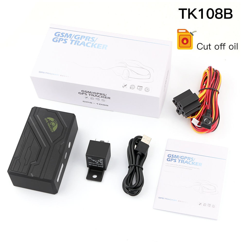 

Автомобильный GPS-трекер, автомобильный GPS GSM-локатор, трекер в режиме реального времени, сигнал SOS, тревога TK108, GPS 108, аккумулятор 10000 мАч, сильный магнит