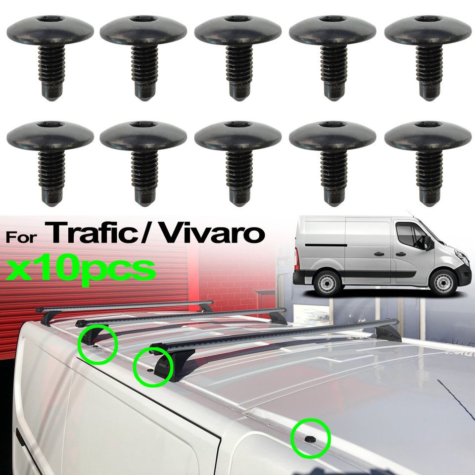 

10x для Opel Vauxhall Vivaro Renault Trafic Trucks Fiat Talento Nissan Primastar NV300 Отверстия для багажника на крышу Набор заглушек болтов