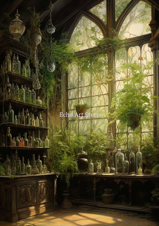 

Печать на холсте "Винтажные постеры для книг аптеки"