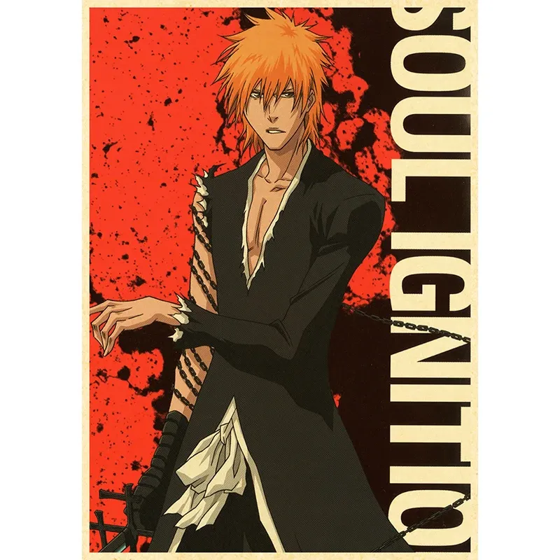 

BLEACH аниме плакат на крафтовой бумаге