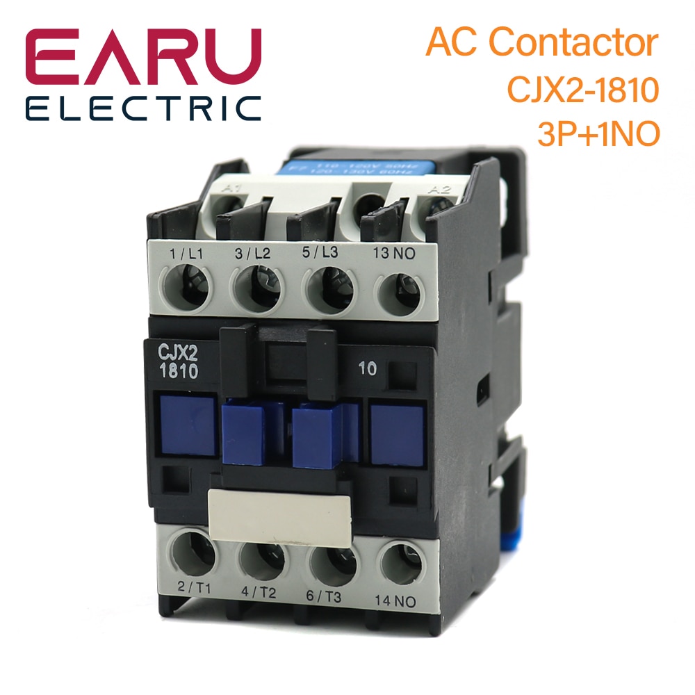

Контактор EARUELECTRIC CJX2-1810 18А 3-фазный 3-полюсный