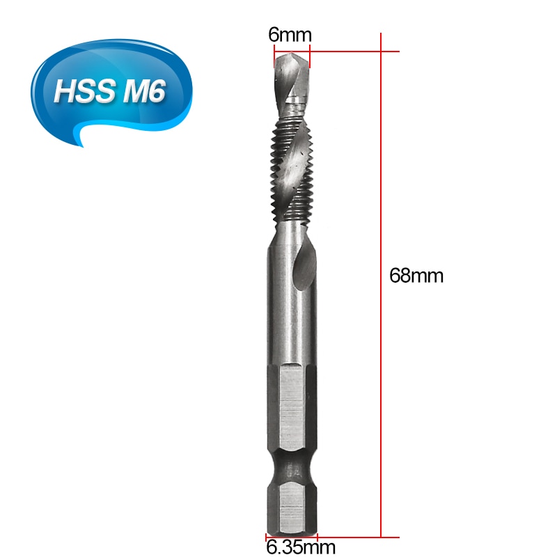 

Набор сверл JIGONG M3-M10 HSS 6шт
