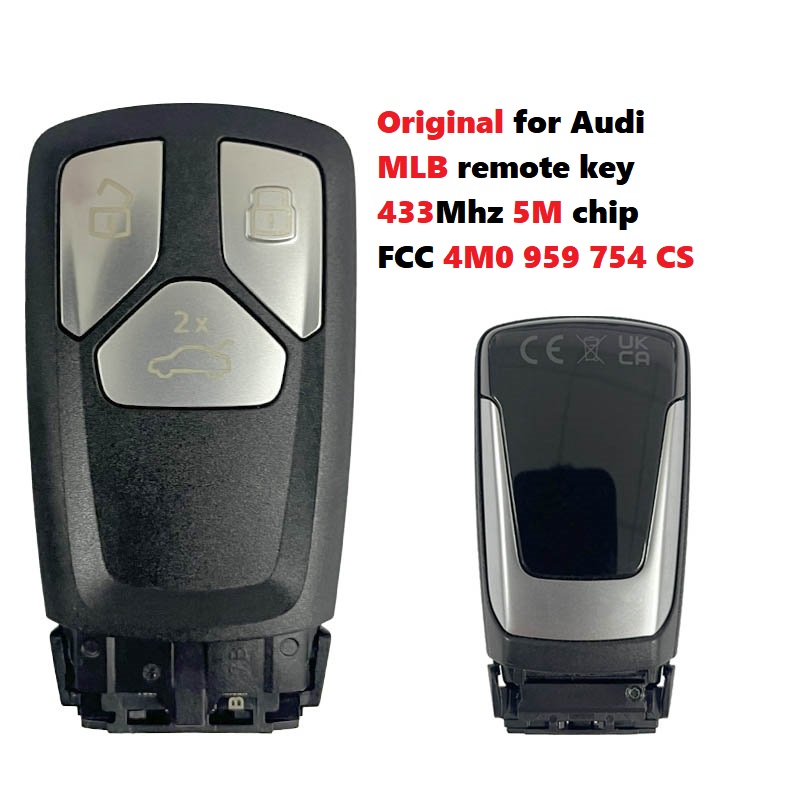 

CN008141 OEM MLB неинициализированный пустой ключ высокой конфигурации для Audi Q7 дистанционный OEM смарт-ключ 433 МГц 5M чип 4M0959754CS