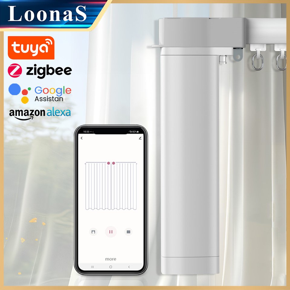 

Бесшумные электрические шторы LoonaS Cortina Zigbee