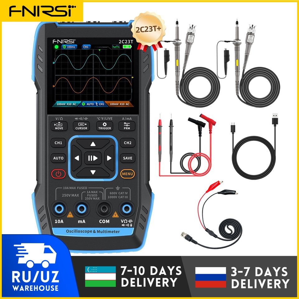 

FNIRSI 2C53T/2C23T цифровой 3-в-1 тестер