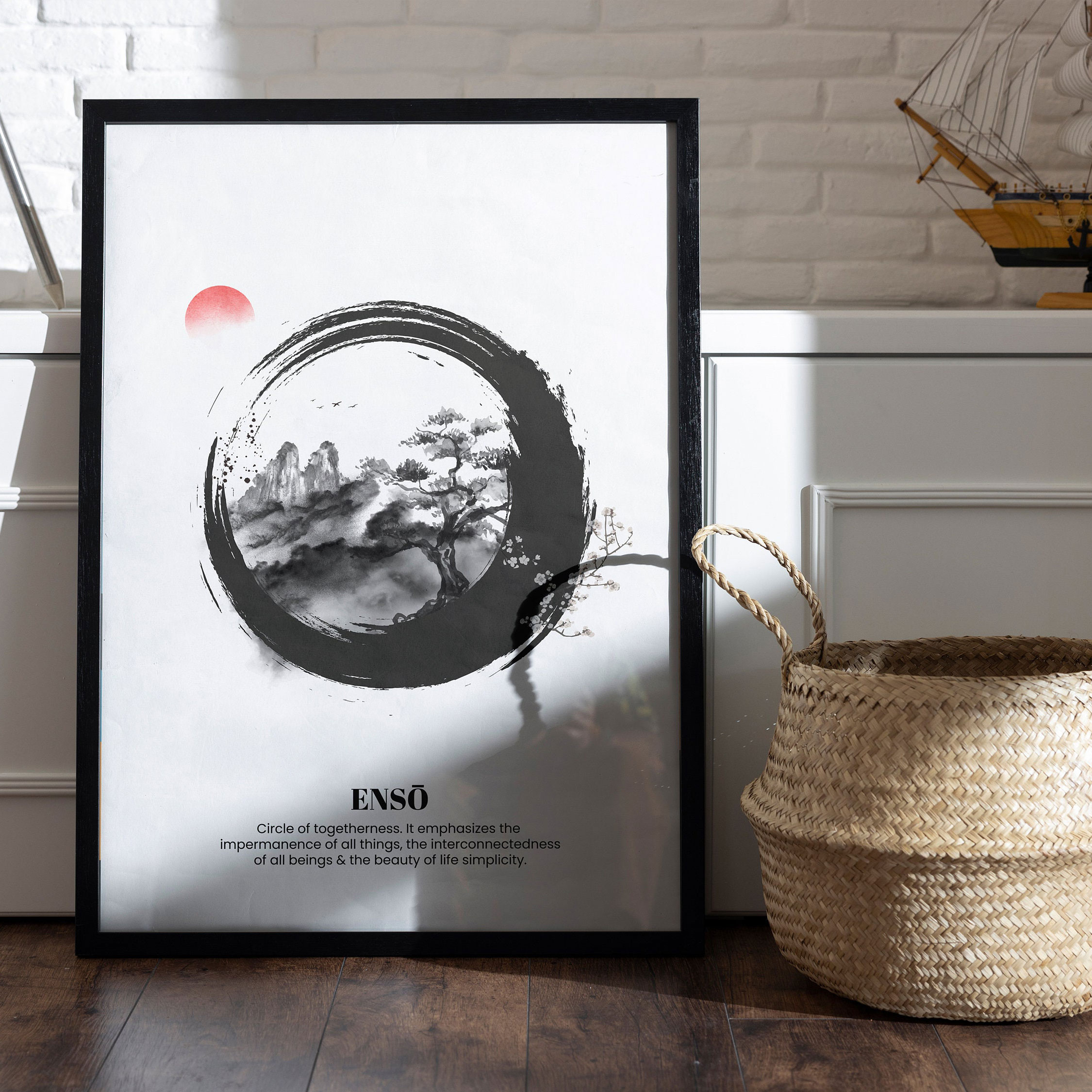 

Печать на холсте Enso Zen Abstract Painting