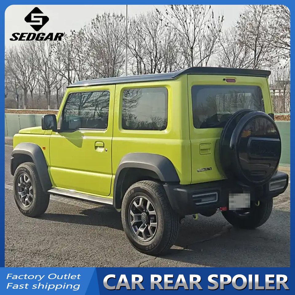 

Для Suzuki Jimny JB64 Sierra JB74W 2019-2023 годов, спойлер багажника, высококачественный материал FRP, матовый черный спойлер, спойлер багажника, крыла