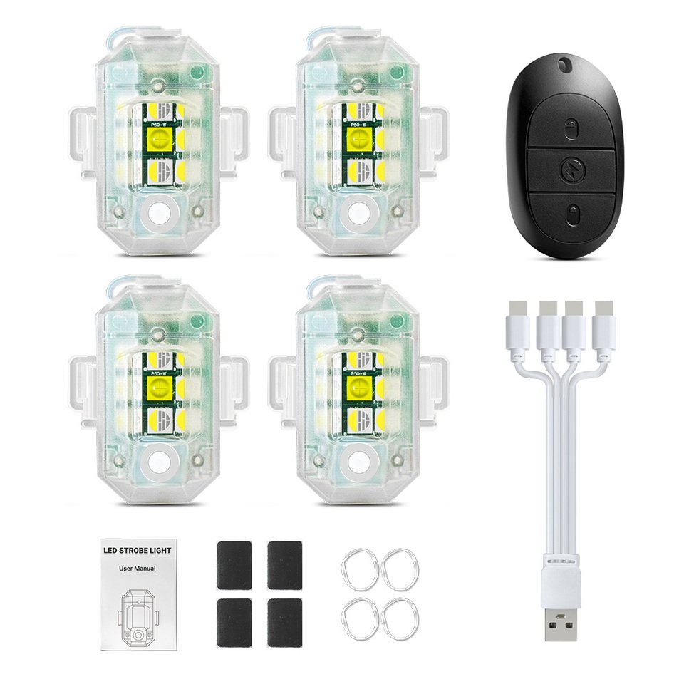 

Мотоциклетные стробоскопы RGB LED для DJI Mini 4, Mavic Air Avata, светодиодные лампы, аксессуар для автомобиля, дрона, грузовика, самолета, велосипеда
