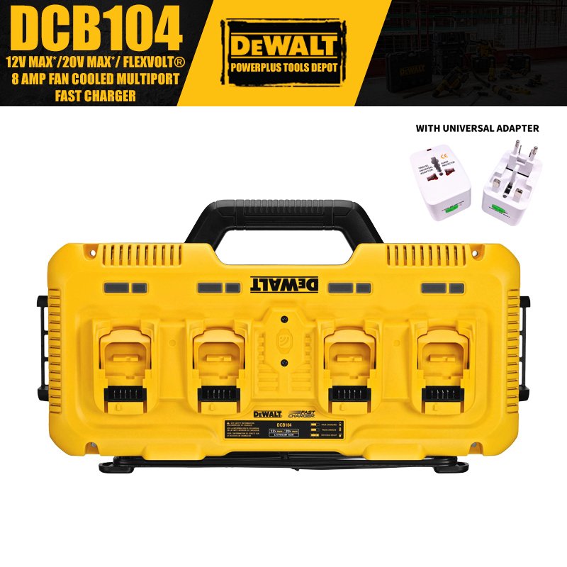 

DEWALT DCB104 Многопортовое быстрое зарядное устройство для аккумуляторов