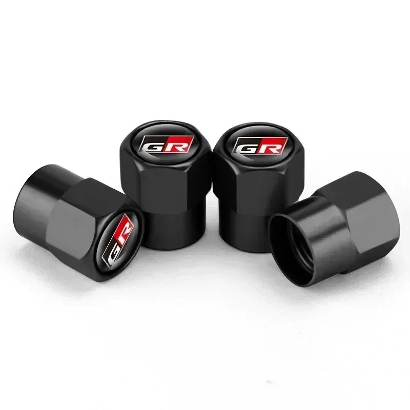 

GR Sport Logo Автомобильные колеса, шток шины, колпачки воздушного клапана, чехлы для Toyota Gazoo Racing Yaris Corolla Hilux Supra C-HR, аксессуары