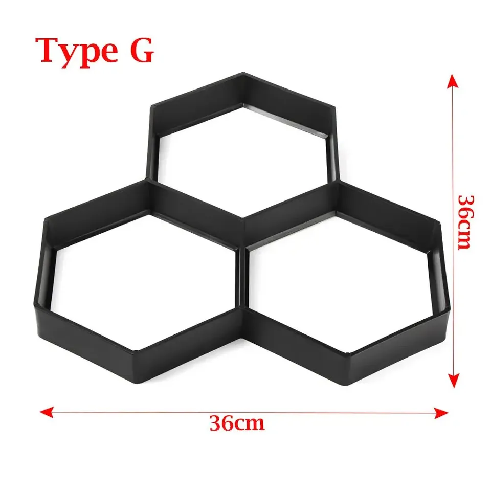 

Ручной напольный тротуар, украшение для газона, различные формы, бетонный кирпич, формы для бетона, цементная форма, сделай сам, садовая дорожка