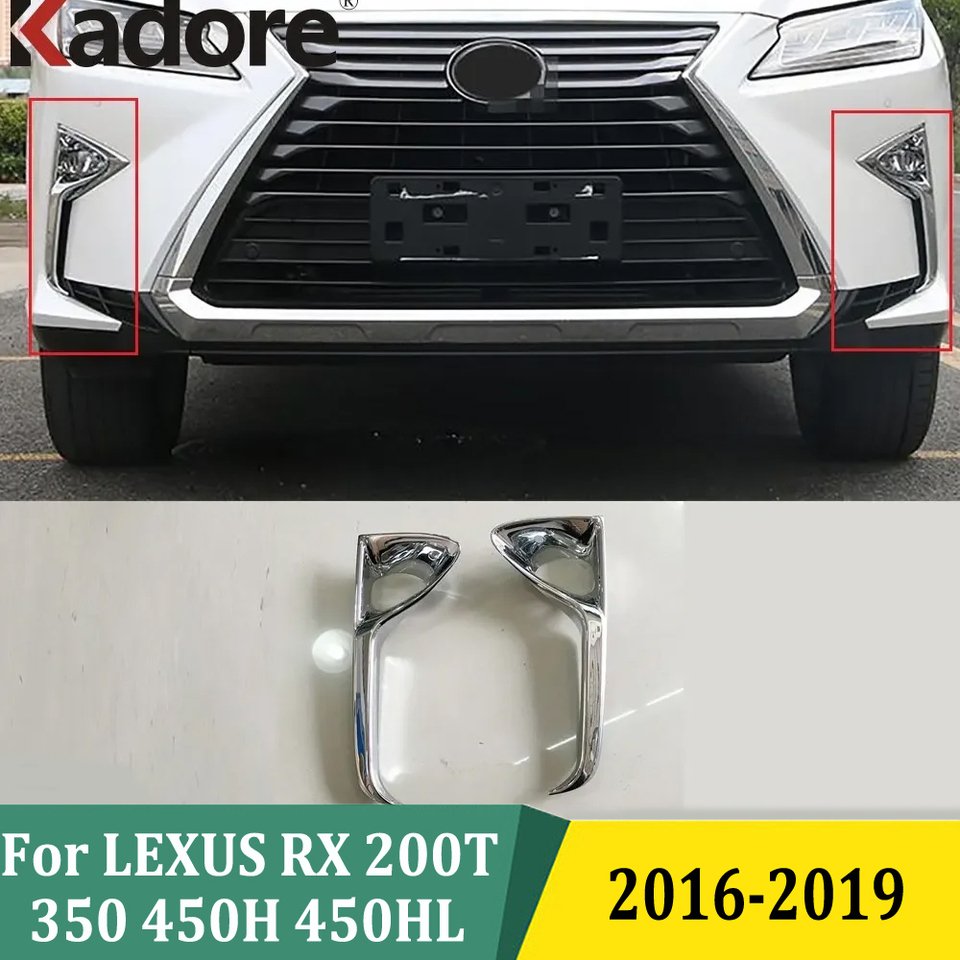 

Наклейка на переднюю противотуманную фару для LEXUS RX 200T 350 450H 450HL 2016-2019, накладка на рамку противотуманной фары, защита автомобиля, внешние аксессуары
