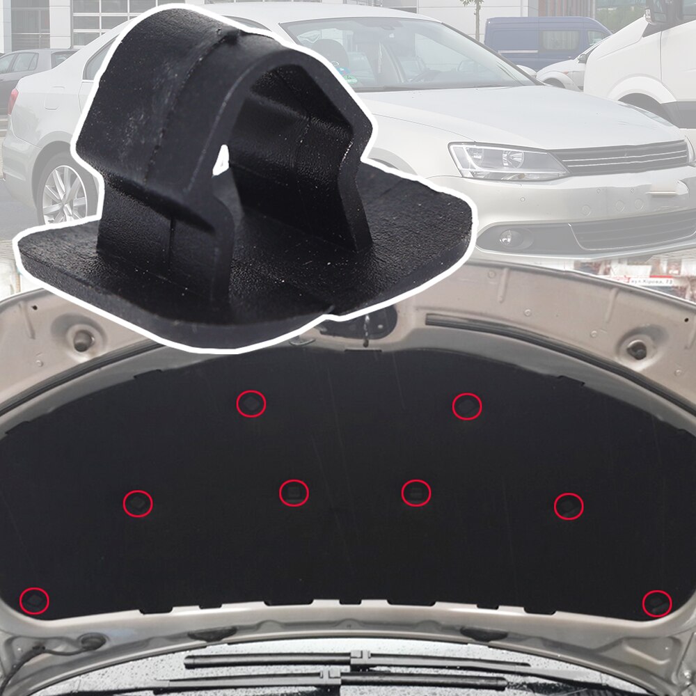 

20 шт. для VW Jetta MK6 MK5 MK4 1998-2013 2014 2015 2016 2017 капот двигателя звукоизоляционный зажим звукоизоляционная заклепка 8E 0863727 A