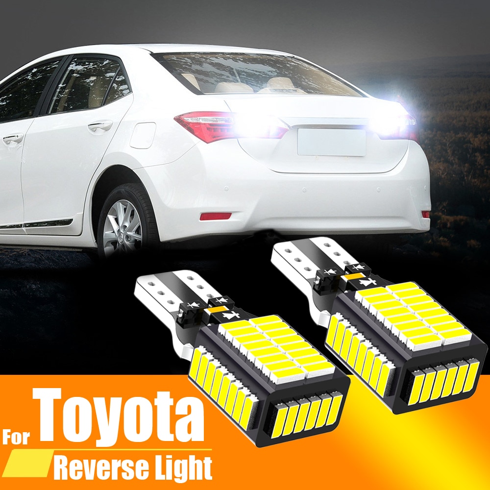 

2 светодиодных лампы заднего хода W16W T15 921 Canbus для Toyota Auris Avensis T27 CHR Camry Corolla FJ Cruiser 86 Land Cruiser 200