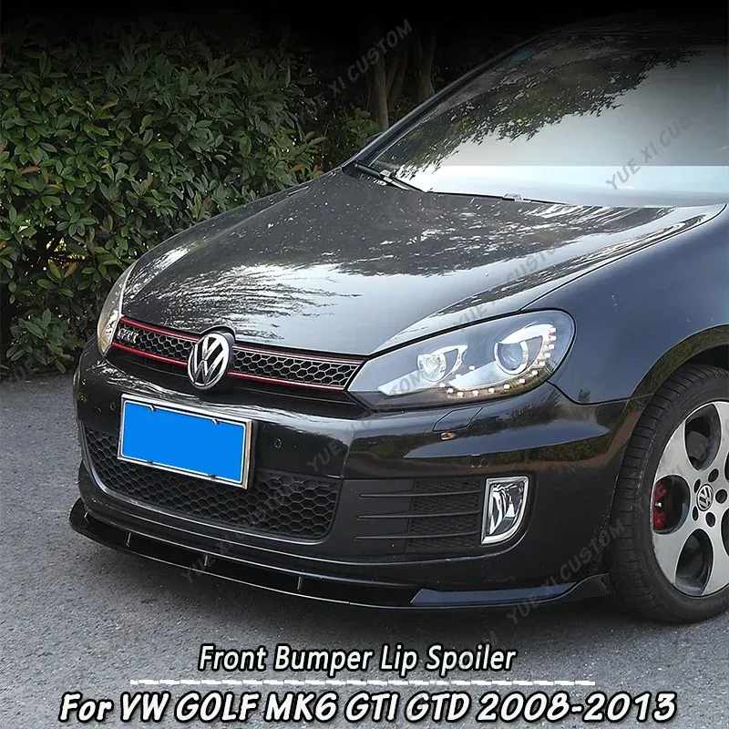 

Глянцевый черный передний бампер для Volkswagen Golf 6 Golf Mk 6 GTI 2010-2013