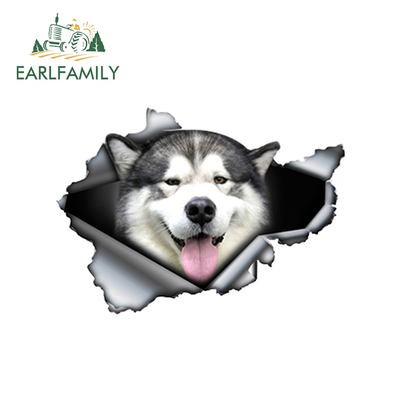 

EARLFAMILY 13 см x 9,3 см, наклейка для автомобиля с изображением животного, металлическая наклейка с изображением животного, Светоотражающая наклейка для стайлинга автомобиля, забавное животное