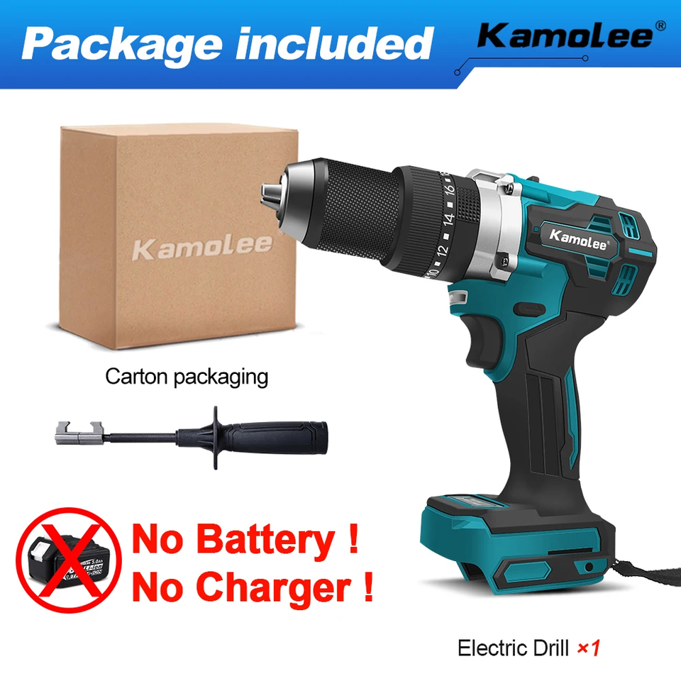 

Kamolee13MM Pro Бесщеточная аккумуляторная дрель