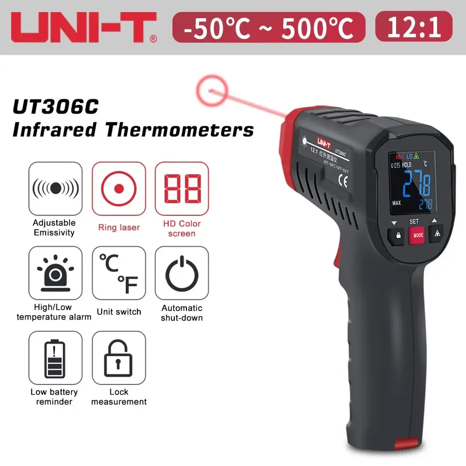 

UNI-T Бесконтактный инфракрасный термометр UT306S/C