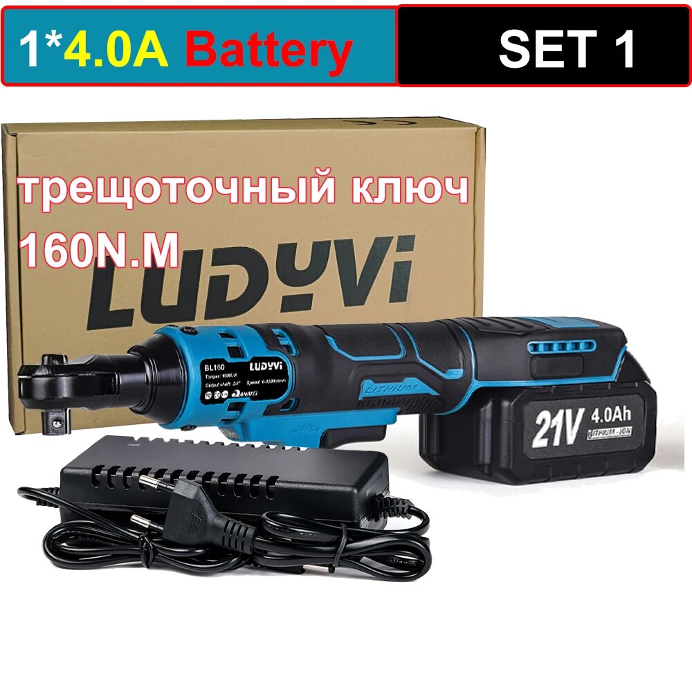 

Аккумуляторный электрический гайковерт LUDYVI BL160 160 Н.М 21В 3/8 дюйма