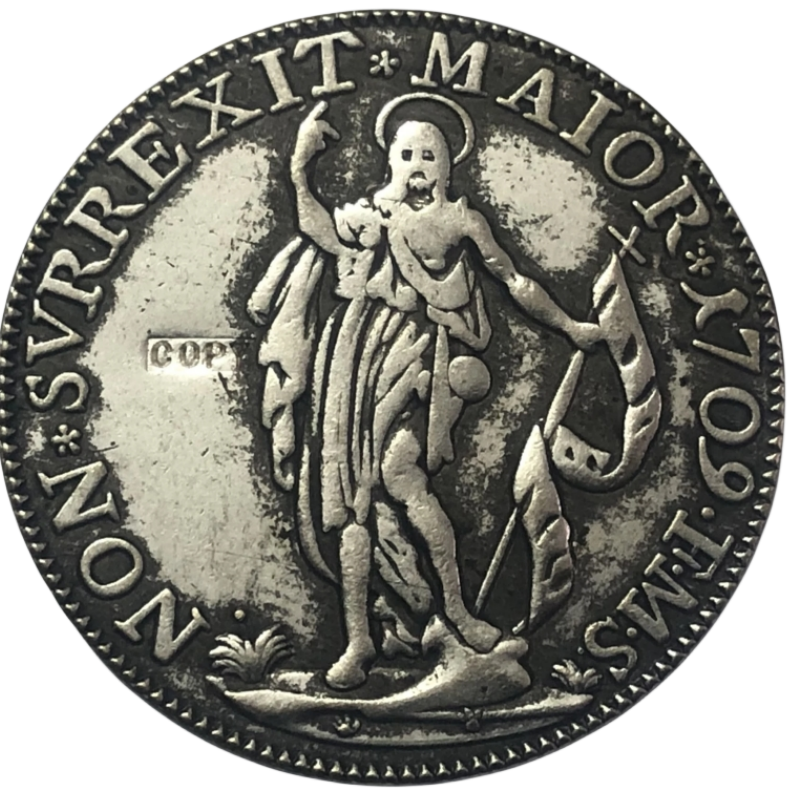 

Медная монета 1709 Республика Генуя 4 Лиры