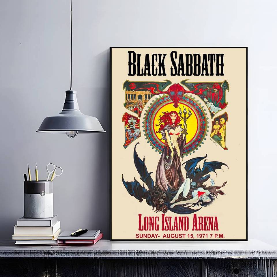 

Рок-группа B-Black Sabbaths постер HD искусство липкая стена водонепроницаемый дом гостиная спальня бар эстетическое украшение