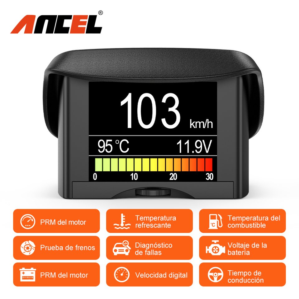 

ANCEL A202 2024 Встроенный Автомобильный Компьютер С Цифровым Дисплеем OBD2 Сканер Расхода Топлива Датчик Температуры Автомоб...