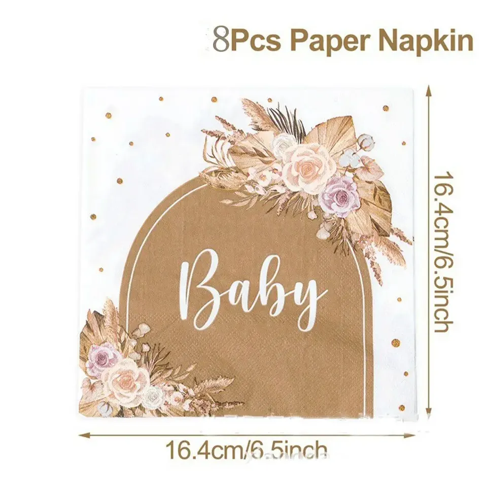 

Богемия Babyshower одноразовая посуда для детского душа