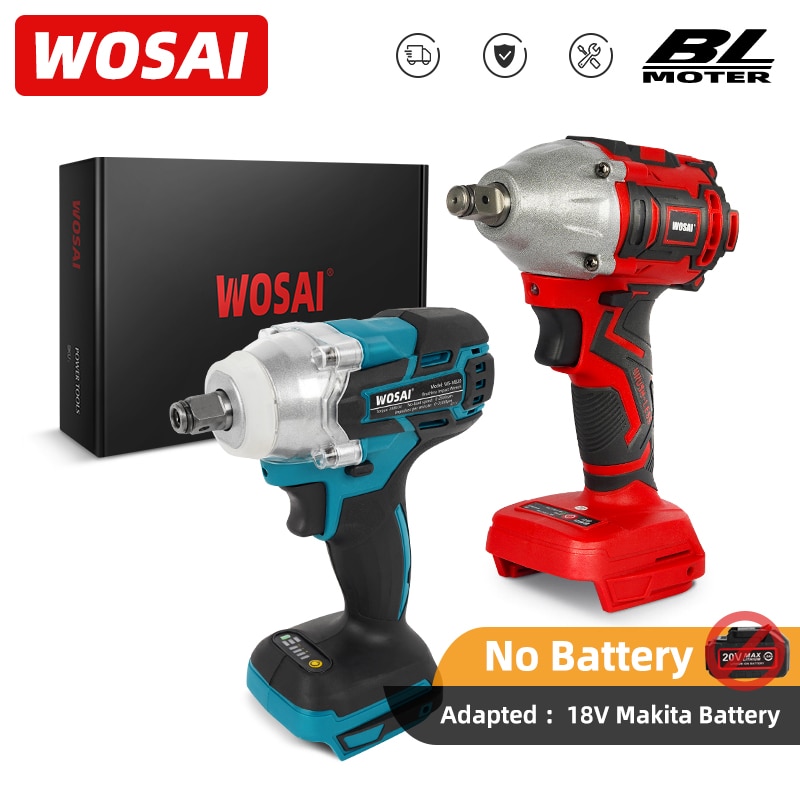 

Бесщёточный ударный гайковерт WOSAI 1/2", совместимый с аккумулятором Makita 18 В