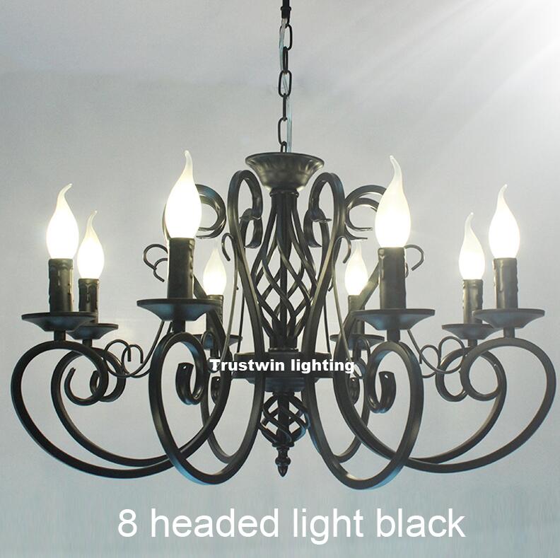 

LED люстра Trustwin lighting 6 свечей черный/синий/бронзовый