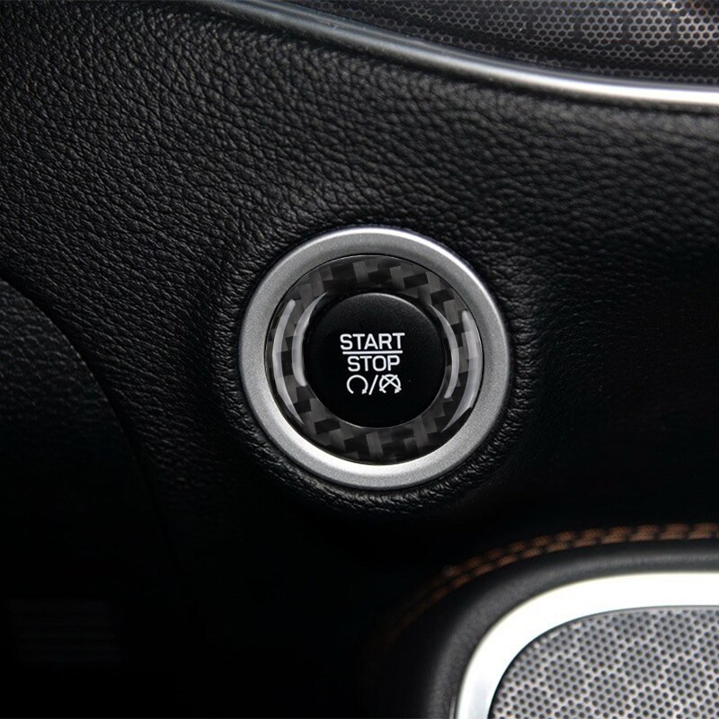

Для Dodge Challenger 2015-2020 кнопка запуска и остановки двигателя автомобиля декоративная крышка наклейки отделочное кольцо автостайлинг