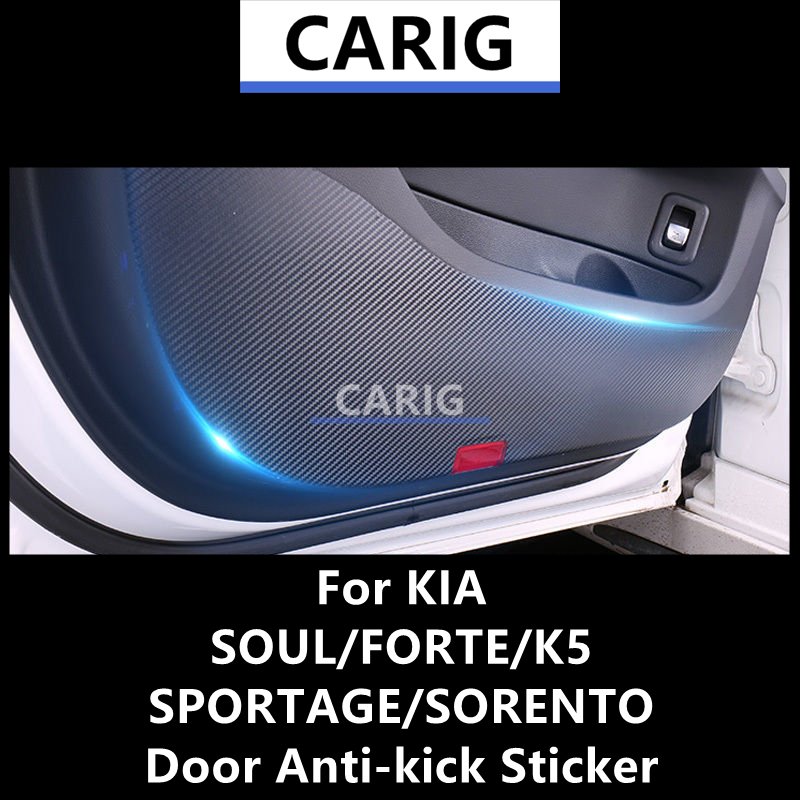 

Наклейка на дверь для KIA SOUL/FORTE/K5/SPORTAGE/SORENTO, Модифицированная пленка из углеродного волокна для интерьера автомобиля, аксессуары для модификации