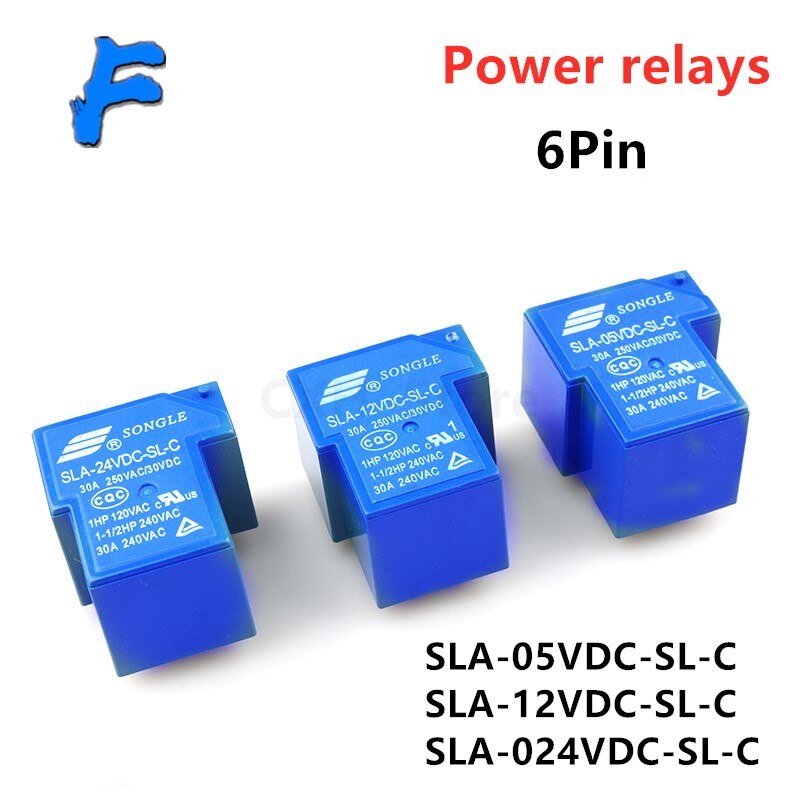 

Реле мощности 5V 12V 24V 30A 6PIN T90 (2 шт.)