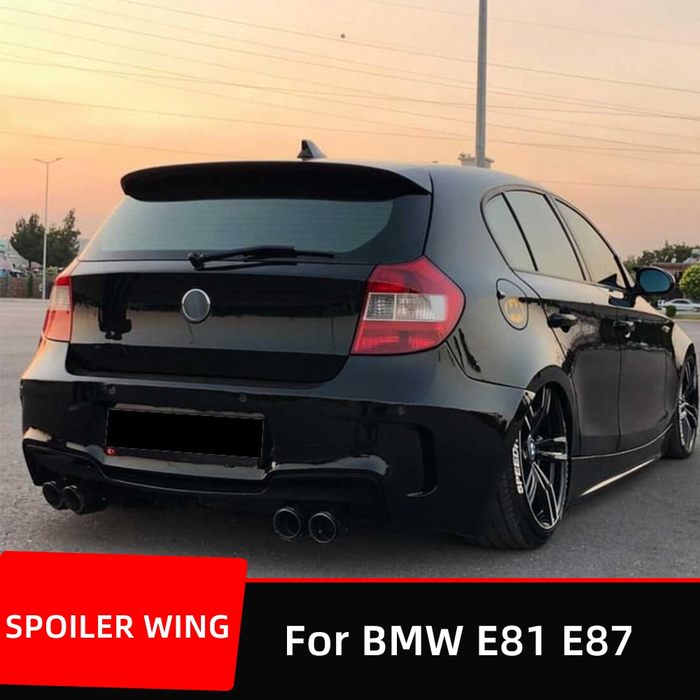 

Для BMW 1 серии E87 E81 хэтчбек 116i 120i 118i 2004-2012 задняя крышка багажника спойлер на крышу крыло ABS черный карбон автомобильные аксессуары