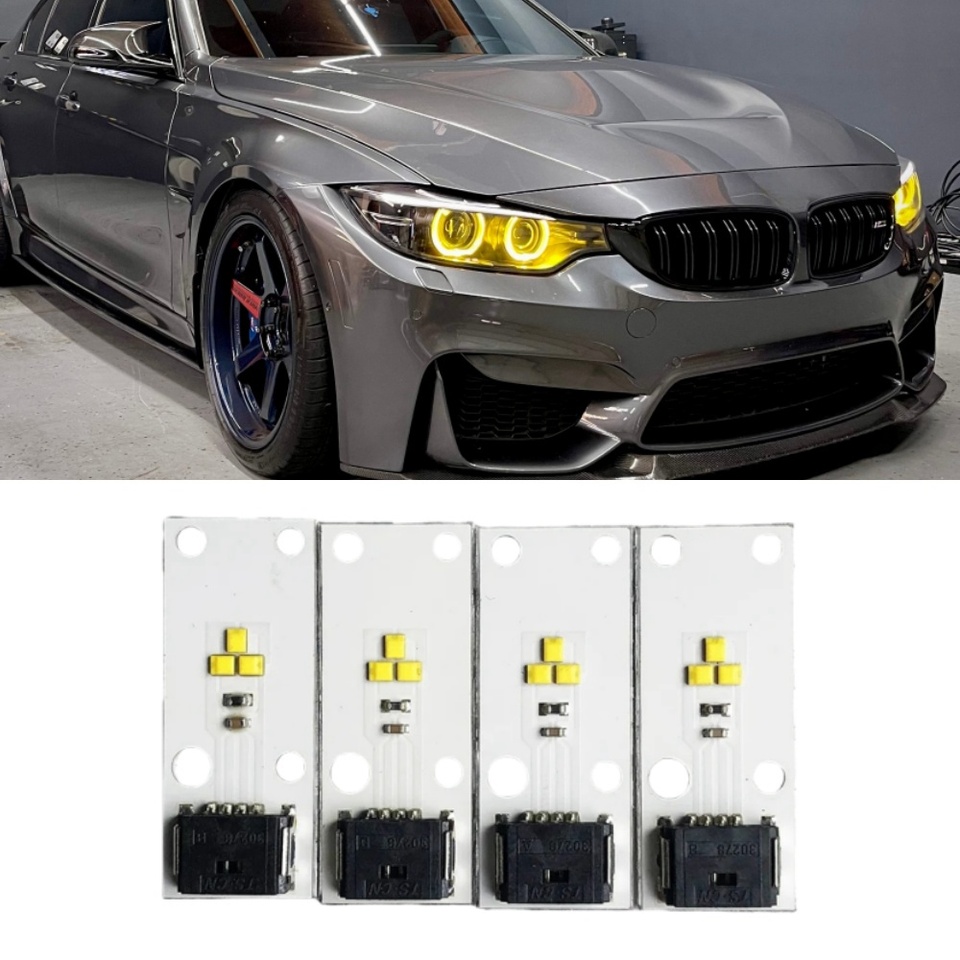 

CSL желтые глаза ангела DRL доски для 2015 2016 2017 BMW F80 M3 F32 F33 F36 420i 430i 440i M4 ксеноновые фары 63117263051 красный