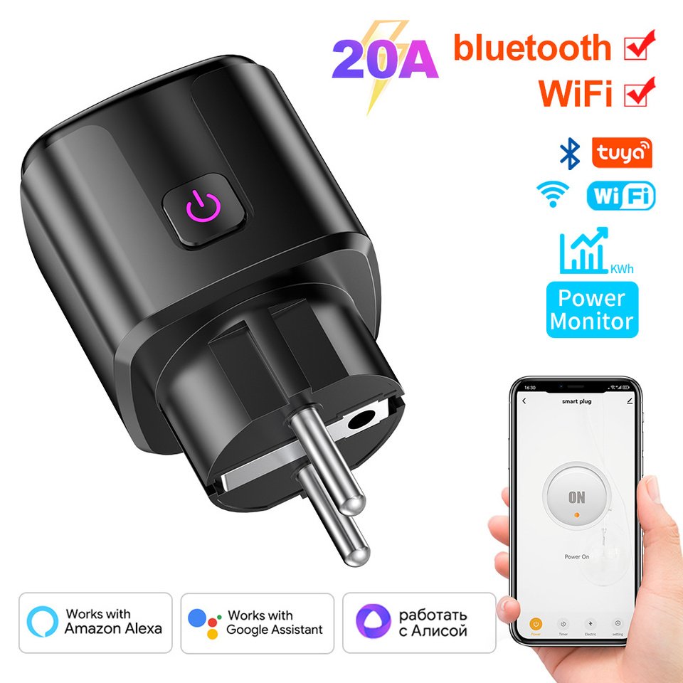 

Tuya умная розетка Wi-Fi Bluetooth 20A