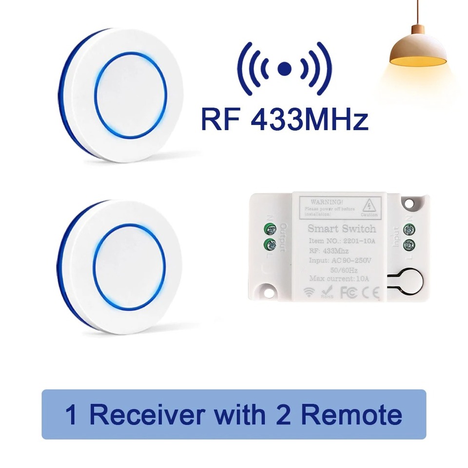 

Беспроводной выключатель света kebidumei RF 433Mhz