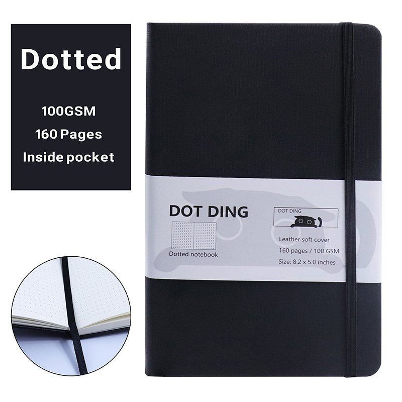 

DOT DING Точечный блокнот А5, твердый чехол, 80 листов