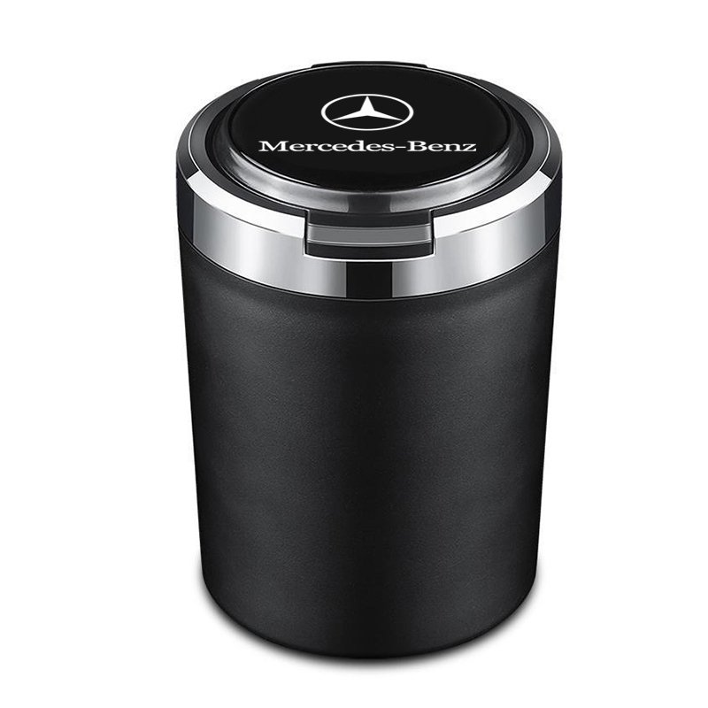 

Пепельница с логотипом автомобиля со светодиодной подсветкой для Mercedes Benz AMG W212 W213 W205 W177 V177 W247 W176 GLA GLC X253 W210 W222 Аксессуары