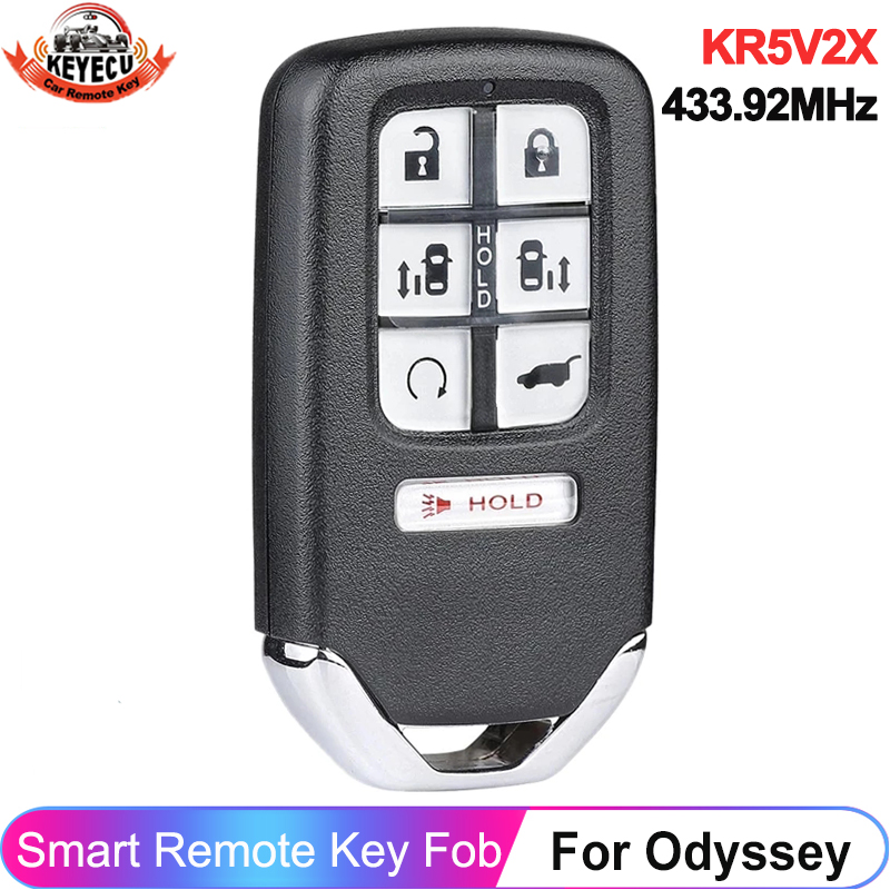 

KEYECU 7 кнопок для Honda Odyssey 2018 2019 2020 FCC ID: KR5V2X 433 ФОБ дистанционного управления P/N: 72147-THR-A31 72147-THR-21