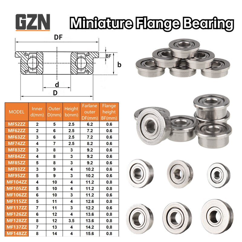 

Подшипники MF52ZZ MF62ZZ MF63ZZ MF74ZZ MF83ZZ MF84ZZ MF148ZZ