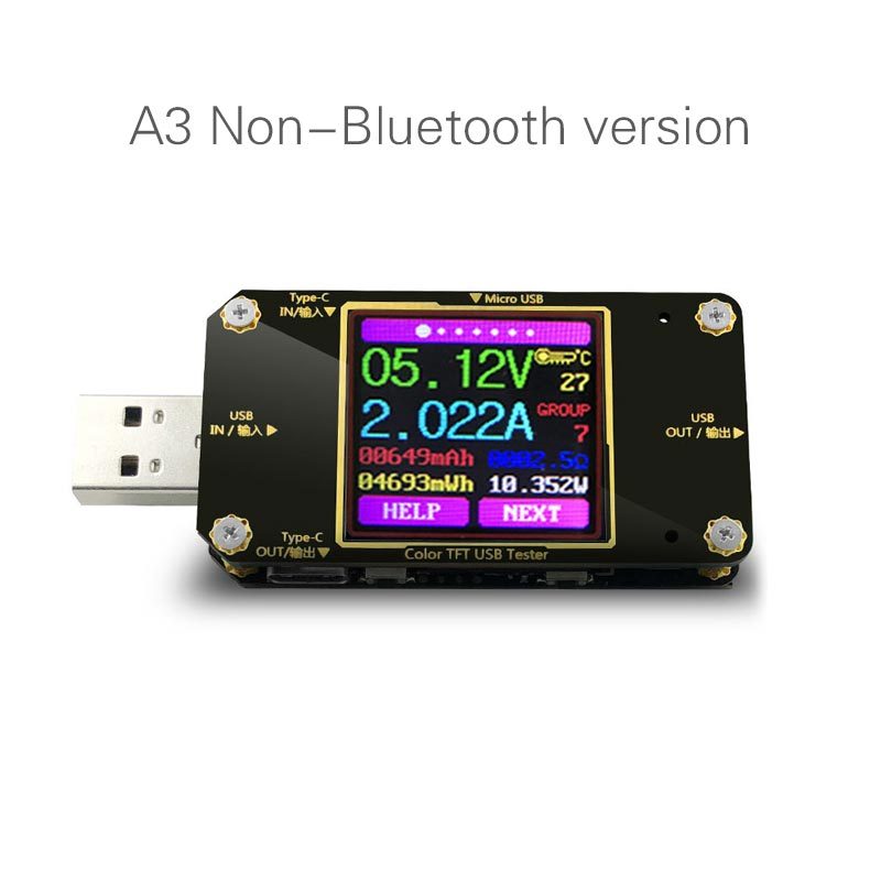 

A3 8A USB-тестер Type-C Монитор напряжения тока Быстрая зарядка PD Батарея Power Bank Емкость DC 32 В Амперметр