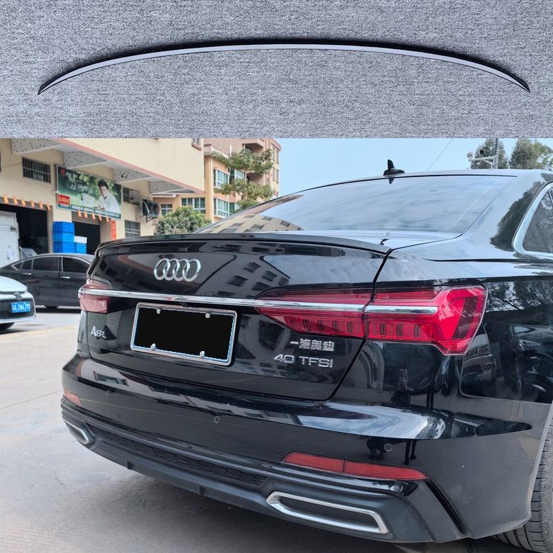 

S-образный спойлер для Audi A6 S6 C8 2019 2020 2021 2022 2023 из АБС-пластика, аксессуары для заднего багажника автомобиля, крыла, кузова