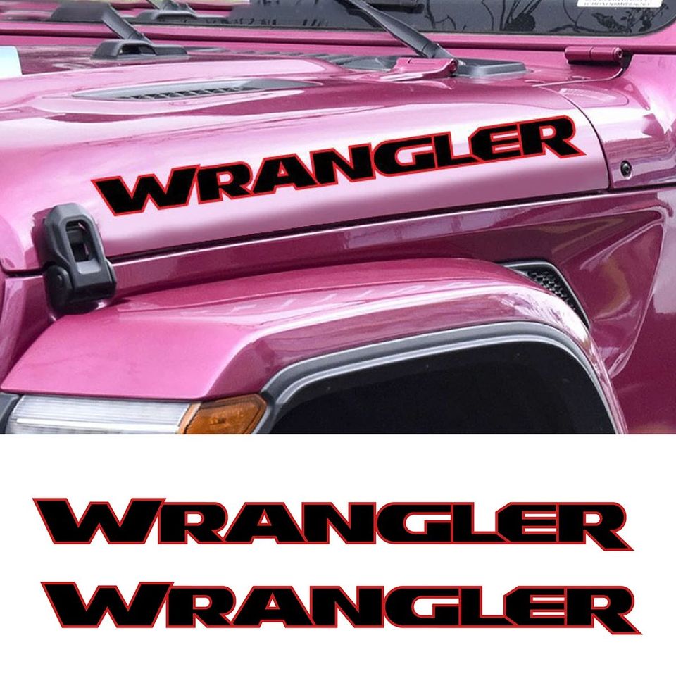 

2 шт., наклейки на крышку автомобильного двигателя, для Jeep Wrangler JK JL TJ YJ CJ