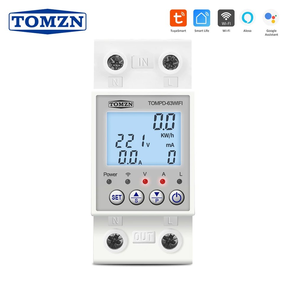 

TOMZN smartlife автоматический выключатель 63A