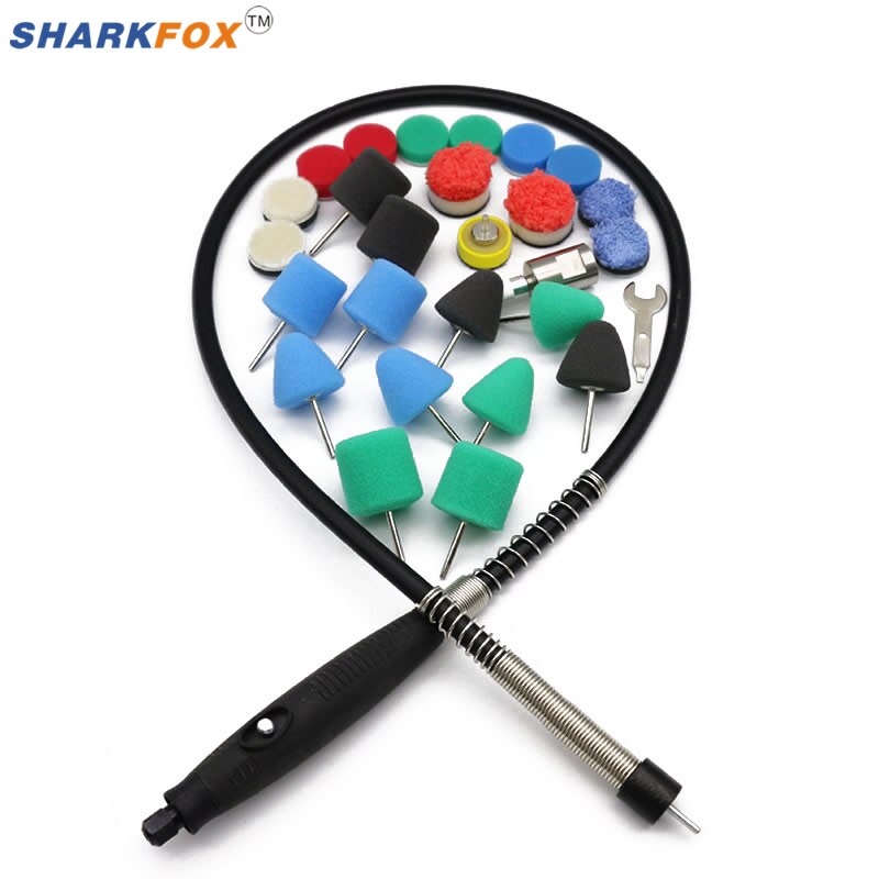

Мини-набор для полировки Sharkfox для красоты автомобиля, полировщик, удлинительные инструменты, комплект полировальных подушечек для автомобиля, роторный полировщик
