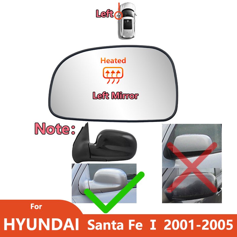 

Левое и правое зеркало заднего вида для Hyundai Santa fe I 2001 2002 2003 2004 2005/87611/21-26100/объектив зеркала заднего вида/автоматическая часть зеркала