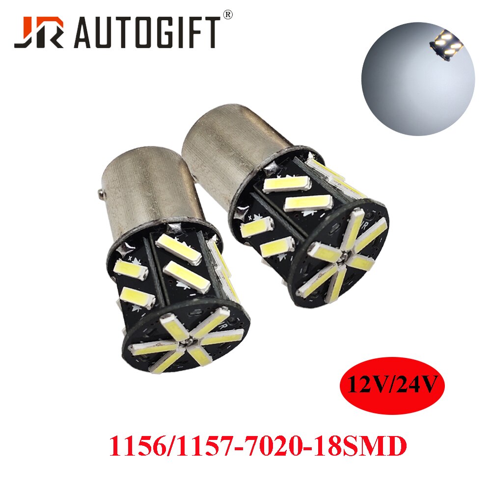 

10 шт. 12 В 24 В 1156 светодиодные лампы P21W BA15S BAY15D P21/5W R5W R10W 1157 стоп-сигналы заднего хода грузовики автомобильные фонари