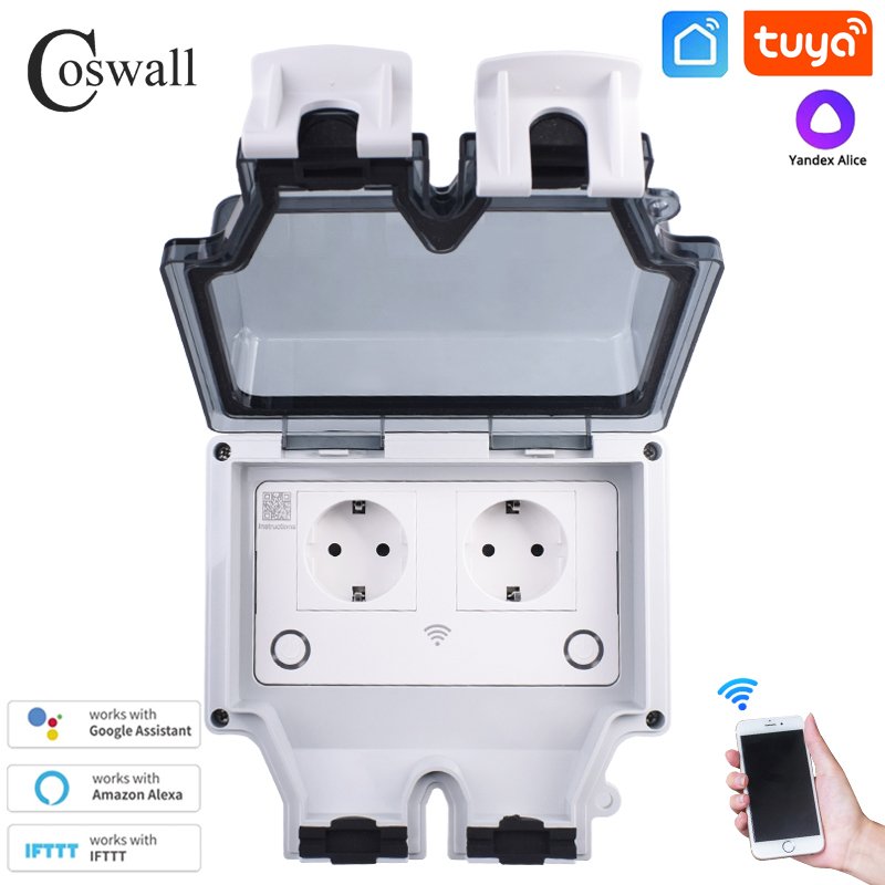 

Coswall IP66 водонепроницаемая двойная розетка