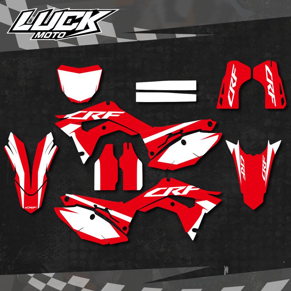 

LUCKMOTO графические фоны, наклейки, наборы наклеек для Honda CRF 250R 450R 2017 2018 2019 2020, наклейки для мотокросса
