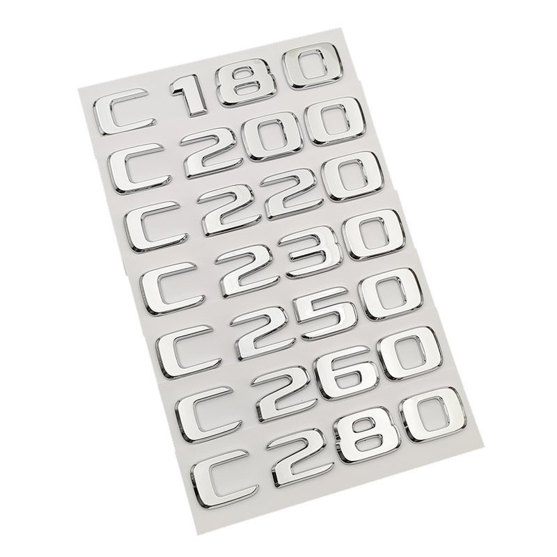 

3D ABS Хромированная Черная Эмблема С Логотипом Для C43 C63 AMG C180 C220 C300 C350 C200, Наклейка На Багажник Автомобиля